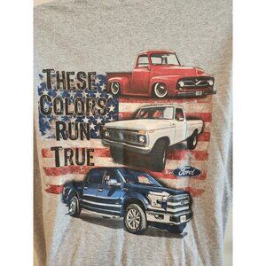 Brand New~Ford Trucks~100 Years~THESE COLORS RUN TRUE~American Flag~T-Shirt~2XL